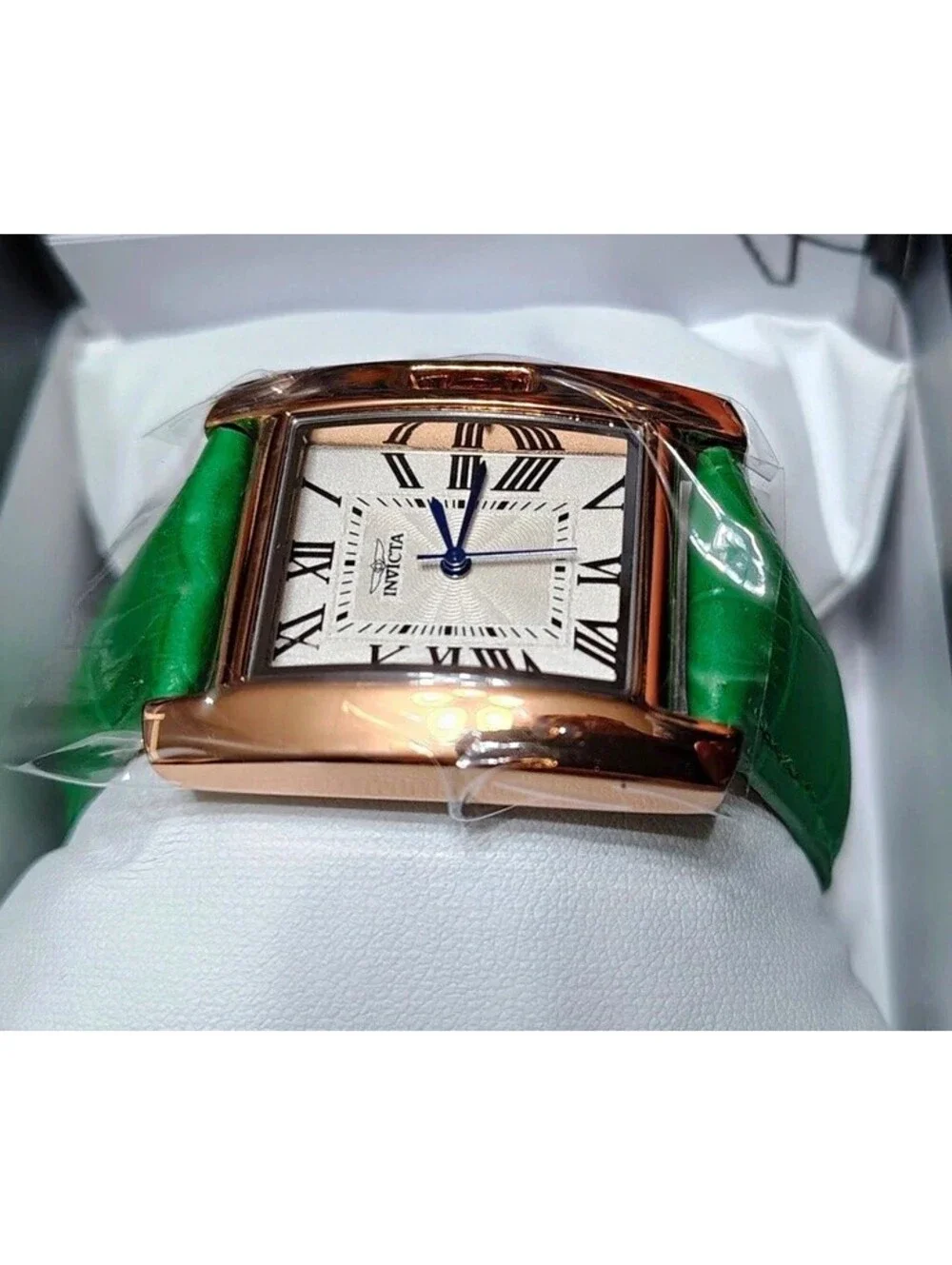 Invicta Celestial Women's Watch 30mm Green Band 70297 Rose Gold-Leather NEW